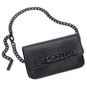 DKNY Logo-Plate Chain-Strap Belt Bag